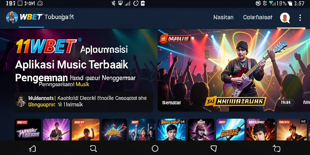 Tampilan gameplay 11WBET dengan elemen musik yang menarik.