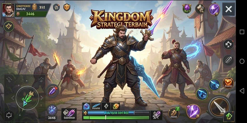 Tampilan gameplay mendalam dari 3446 yang menampilkan strategi pertempuran.