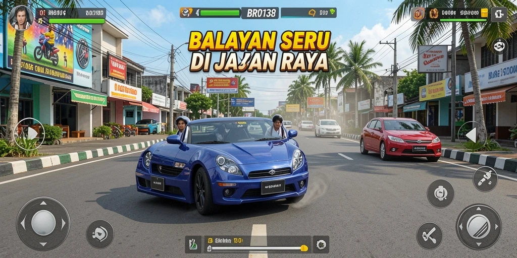 Tampilan menarik gameplay BRO138 dengan balapan yang penuh aksi.