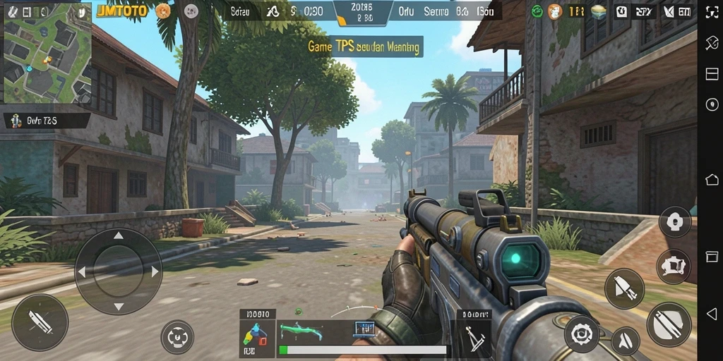 Tangkapan layar gameplay JMTOTO yang menampilkan aksi tembak-menembak yang seru.