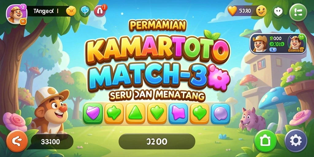Tampilan gameplay KAMARTOTO yang penuh warna dan menyenangkan.
