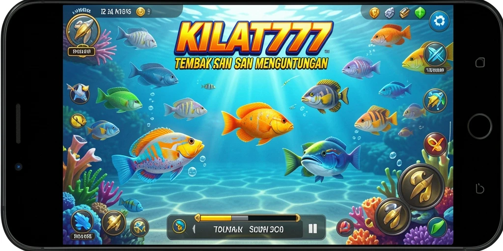 Screenshot KILAT777 menampilkan aksi seru dalam menembak ikan.