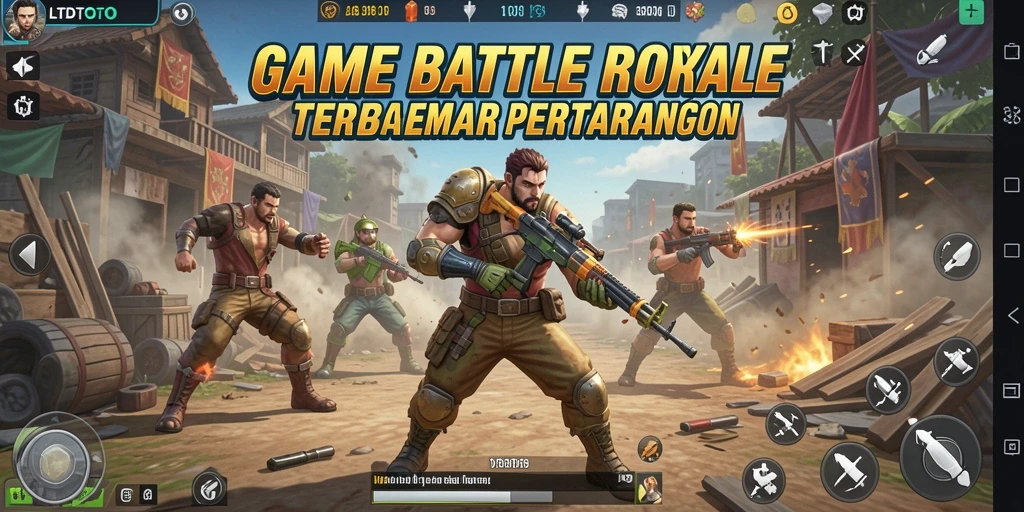 Gameplay LTDTOTO dalam arena Battle Royale yang mendebarkan.