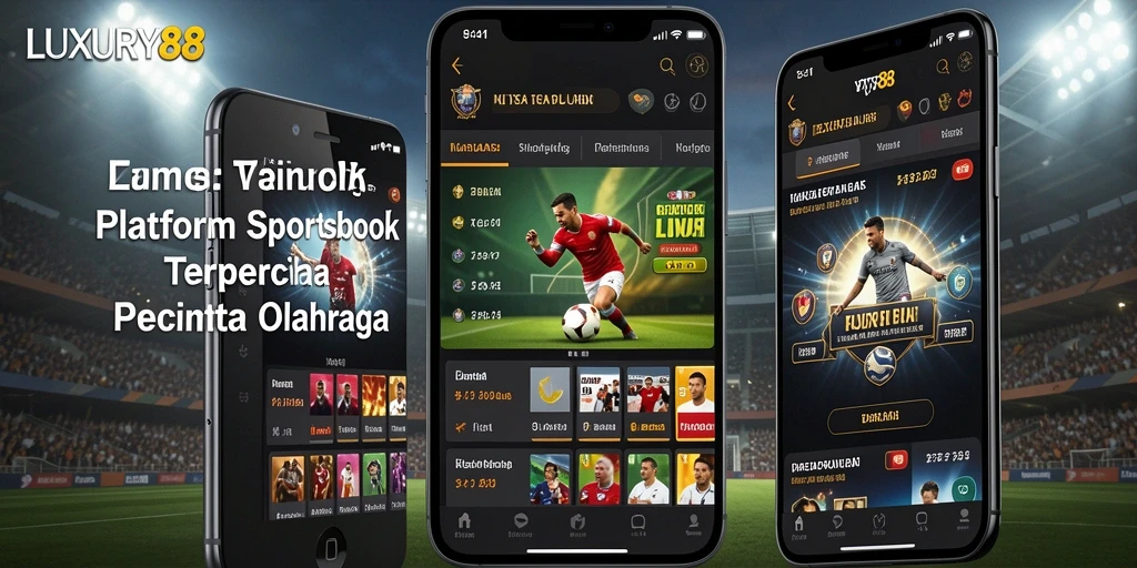 Screenshot utama LUXURY88 menampilkan antarmuka taruhan olahraga yang jelas dan menarik.