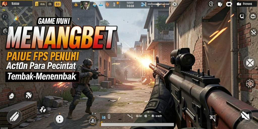 Screenshot aksi menegangkan dalam permainan FPS MENANGBET.