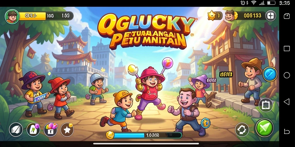 Tampilan gameplay QGLUCKY yang seru dan penuh aksi.