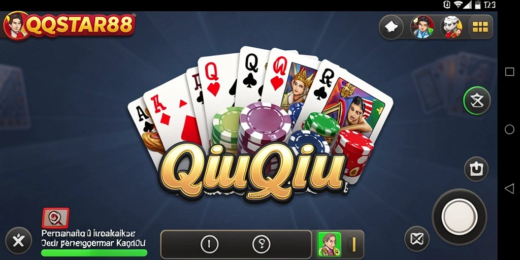 Screenshot utama QQSTAR88 menampilkan intensitas permainan QiuQiu.