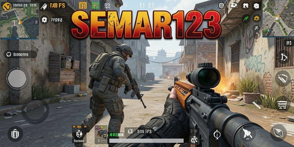 Tangkapan layar gameplay SEMAR123 dengan aksi tembak-menembak yang intens.